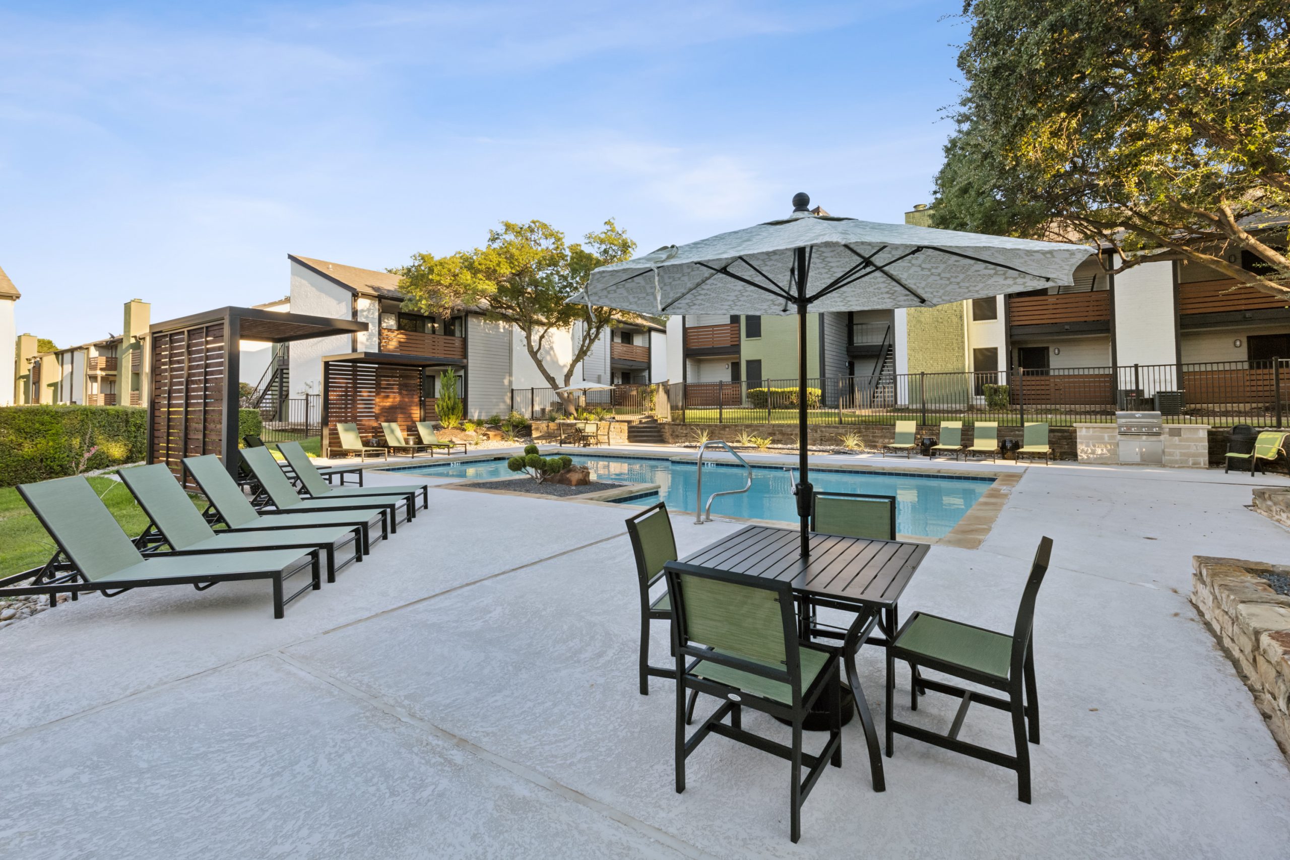 the pool at The Reid Apartments